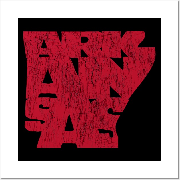 Arkansas Text Wall Art by rt-shirts